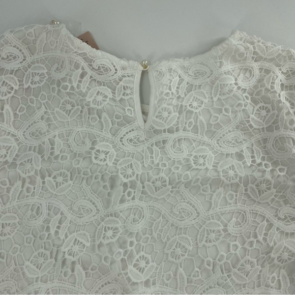 NWT Philosophy White Floral Crochet Lace Overlay Top - Picture 9 of 9